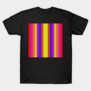 bright colorful rainbow stripe pattern T-Shirt